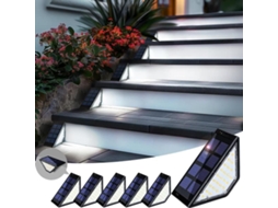 Luzes solares para escadas externas, conjunto de 6 unidades de 24 leds cada AQUAFORGE