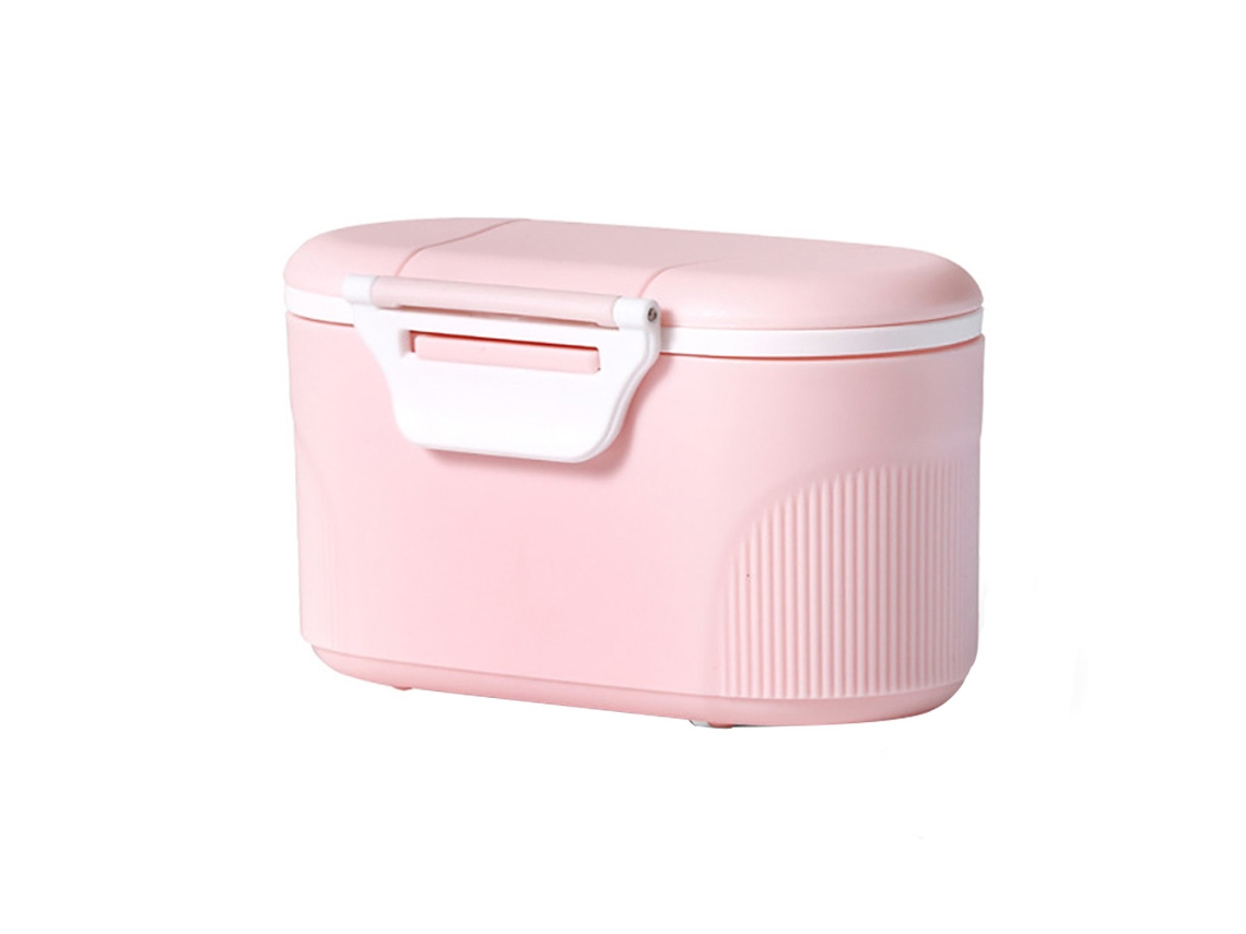 Dispensador De Fórmula Para Bebés De Grande Capacidade Com Suporte Para Frio E Micro Ondas Pequeno Cor De Rosa Truyuety