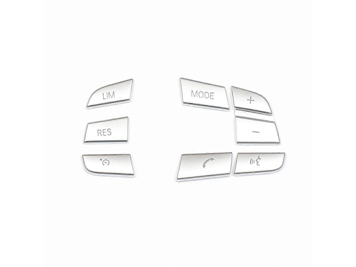 Jogo De 7 Peças De Capas De Acabamento Para Botões E Interruptores Do Volante De Carros Bmw Séries 1, 2, 3, 4, 5 E 7 (gt3, Gt5, X3, X5, X6, F10,_yua