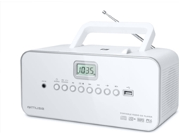 Rádio MUSE AM-28RDW (Branco - PLL - FM/MW - Corrente)