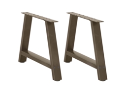 Vidaxl Pés Para Mesa De Centro Em Formato A, 2 Peças, 60x (42-43) Cm, Aço