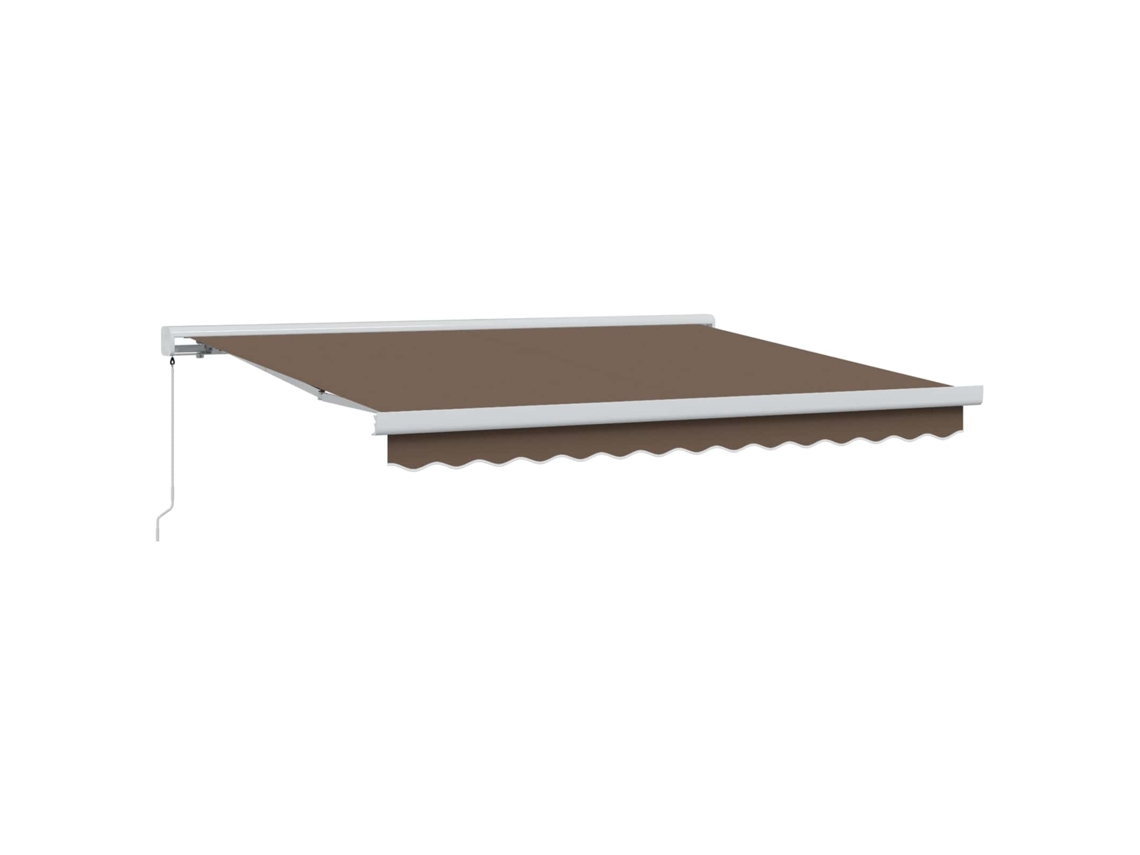Vidaxl Toldo Retrátil Cinzento-acastanhado 500 × 300 Cm