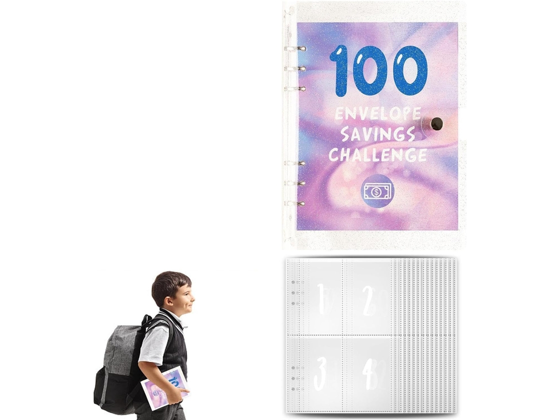 100 envelopes de Desafio Pasta Para Financeiro, Desafio Pasta