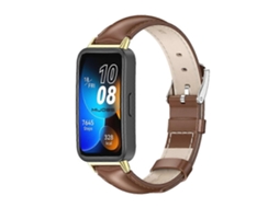 Pulseira De Couro Bovino Mijobs Para Huawei Band 8 / 9 / 10