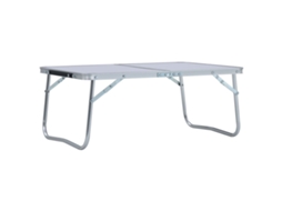 Vidaxl Mesa De Campismo Dobrável 60x40 Cm Alumínio Branco