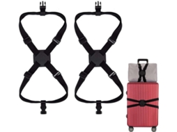 Conjunto De 70 Alças Ajustáveis​​ Para Malas E Mochilas, Com Conexão Elástica E Acessórios Multifuncionais. Comprimento: 70, 240 Cm. Cor: Preto Yu