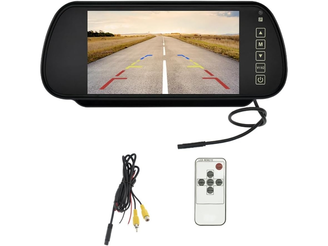 Monitor de Espelho Retrovisor Lcd de 7 Polegadas para Carro com Auxílio de Estacionamento SFUSHOS