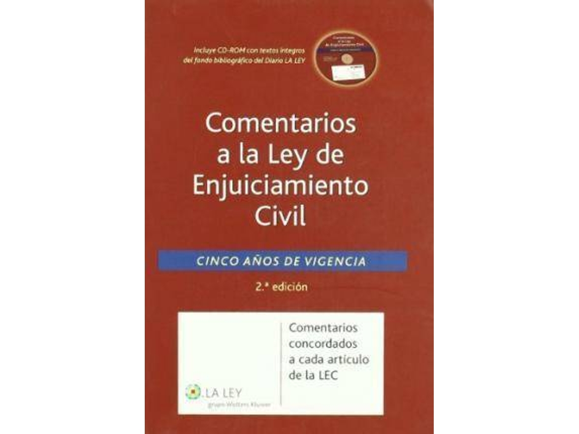 Livro Comentarios A La Ley De Enjuiciamiento Civil de Cristina De AndréS IrazazáBal, Patricia Esteban LóPez et al. (Espanhol)