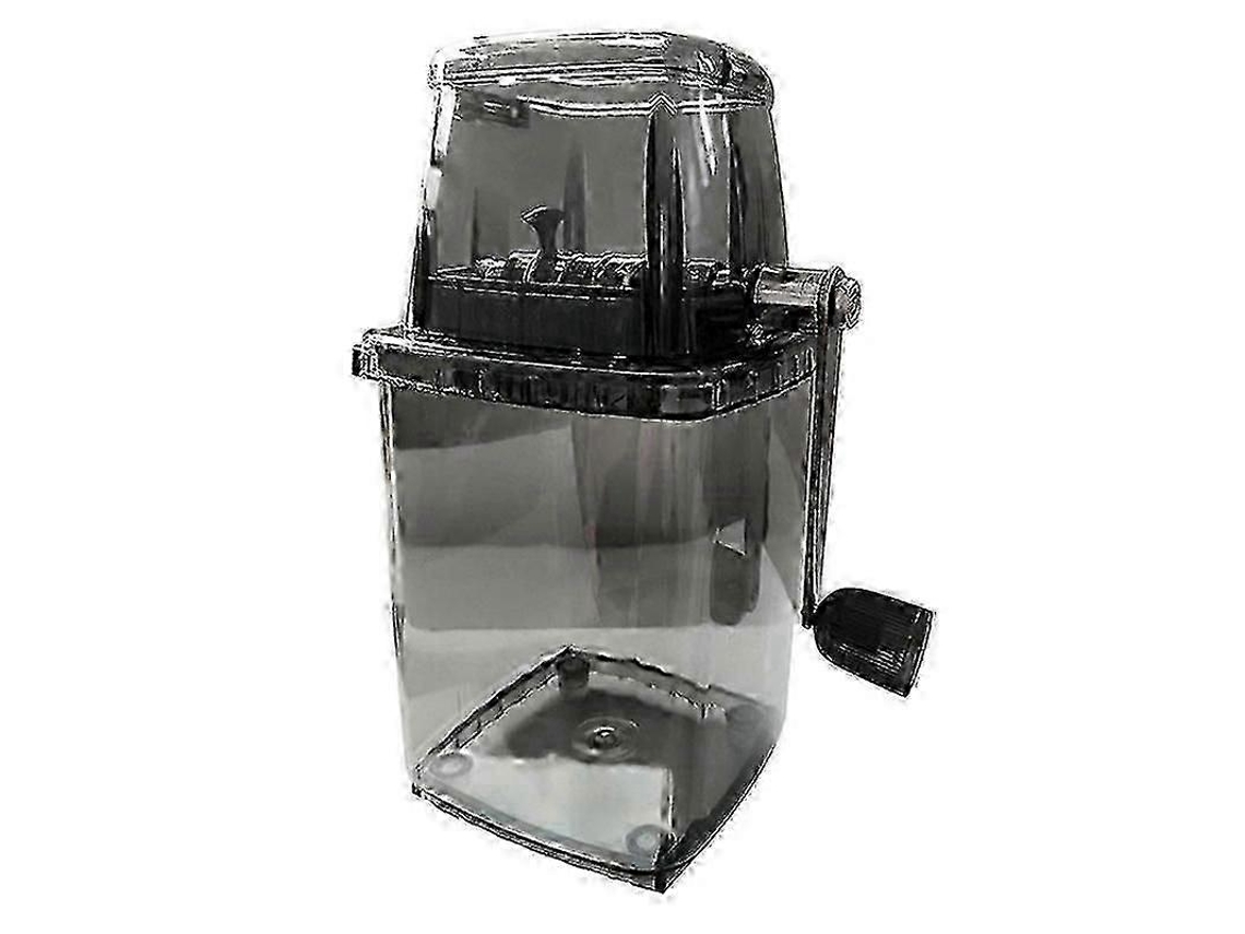 Triturador De Gelo Manual Doméstico Transparente Multiuso Máquina De Gelo Raspada À Mão, Máquina De Gelo Raspada, Preto VONKELIOS