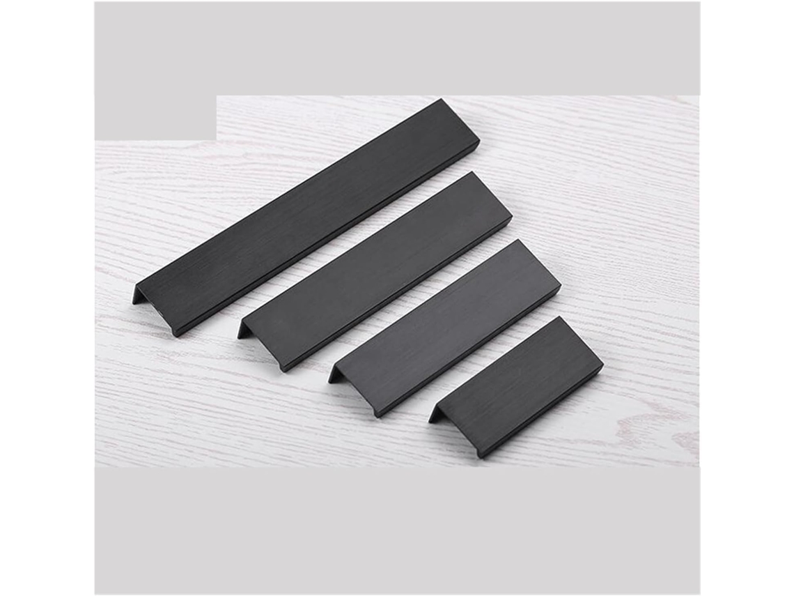 Conjunto De 2 Puxadores Ocultos Para Armários Cozinha, Em Aço Inoxidável, Nas Cores Preto, Prata, Laranja E Dourado Cor