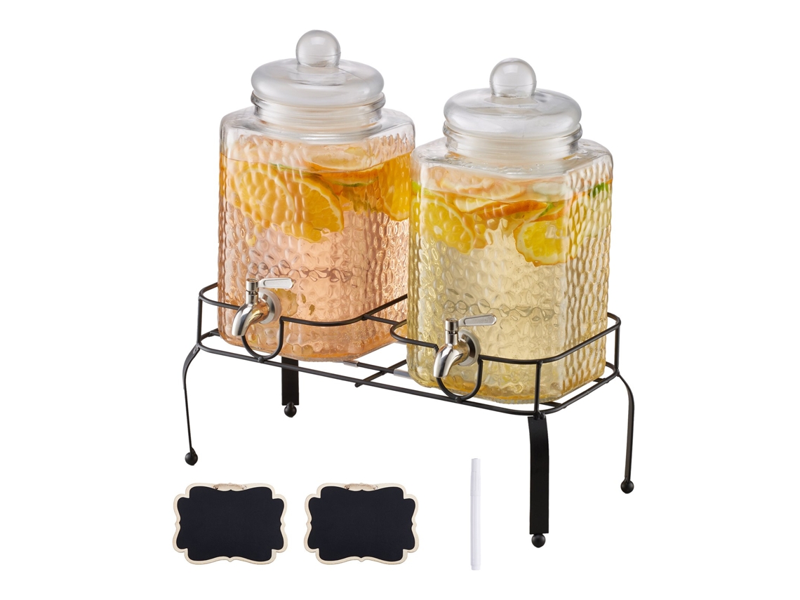 Dispenser De Bebidas 5,5 L Para Festas De Vidro 370 X 170 X 500 Mm Vevor