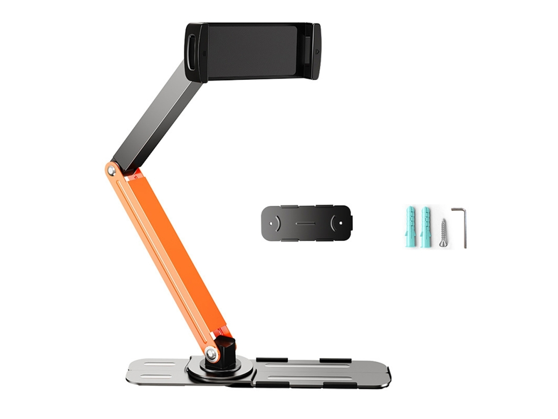 Suporte De Parede De Metal Ajustável Para Celular E Tablet Com Instalação Rápida E Múltiplos Ângulos.