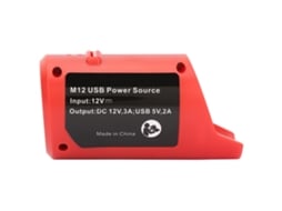 Adaptador Conversor Usb para Bateria Milwaukee 49 24 2310 48 59 1201 Li ion com S/MARCA
