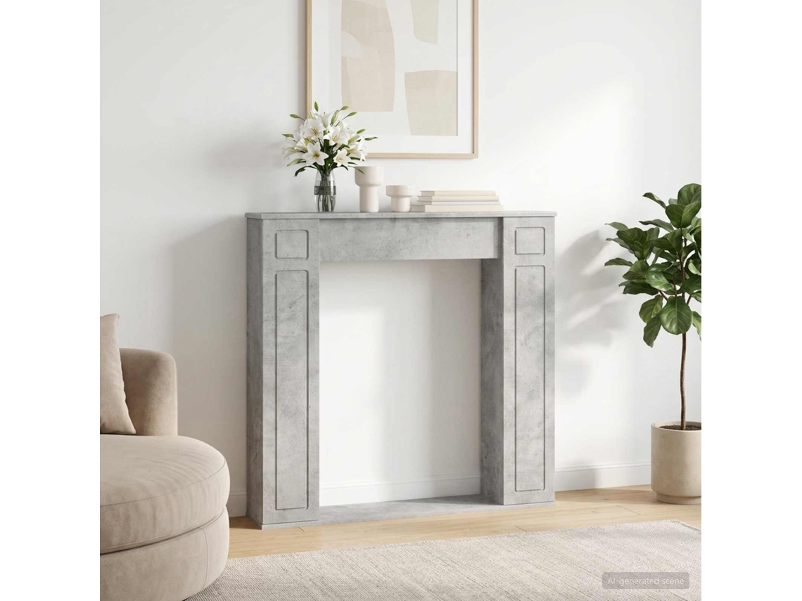 Vidaxl Moldura De Lareira Cinzento Cimento 100 X 20 X 100 Cm