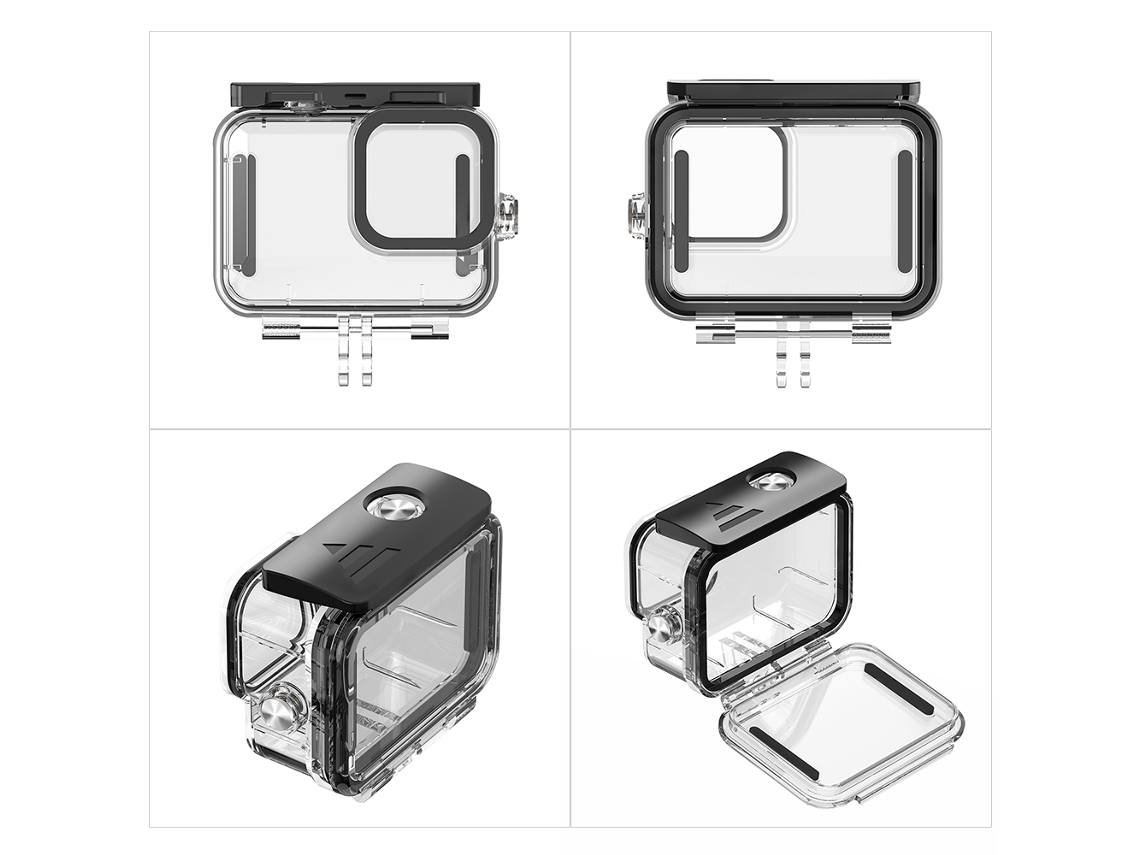 Funda Protectora Impermeável Telesin Para Gopro Hero 9/10 Black, Submersível Até 45m, Acessório De Mergulho E Submarinismo