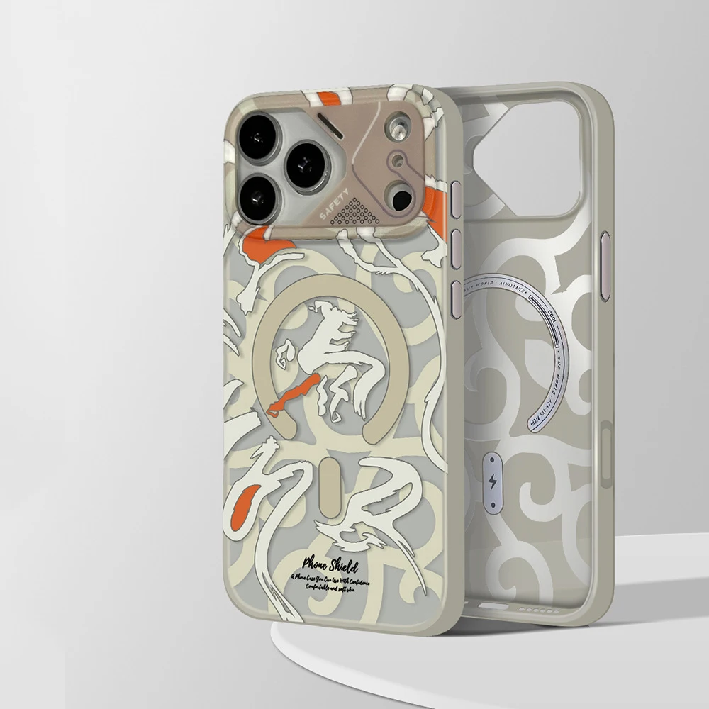 Capa Protetora Com Carregamento Sem Fio (para Iphone 14 Pro Max Branco), Acabamento Fosco, Resistente A Impactos.