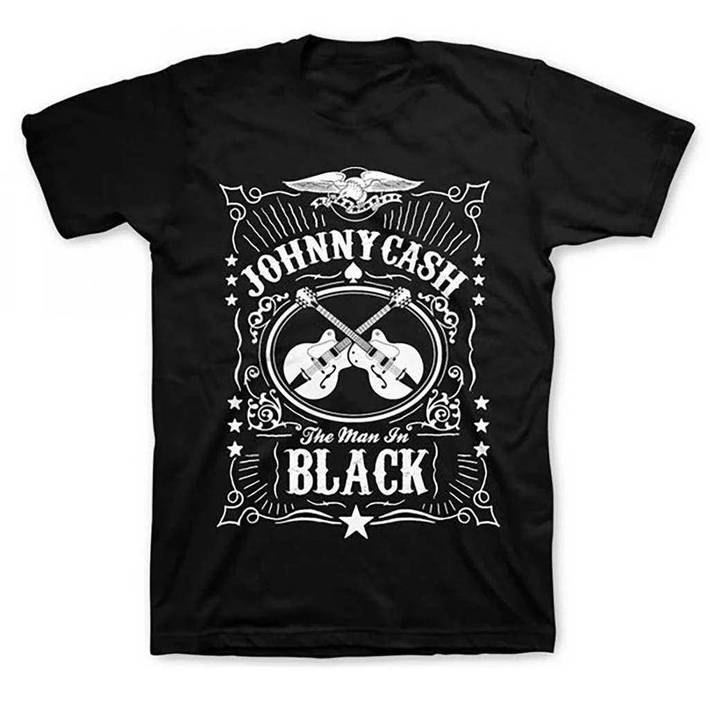 Rockinstone Johnny Cash The Man In Black T-shirt（l）