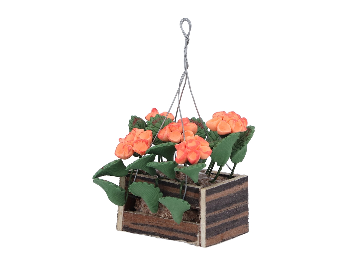 Mali miniatura Vaso de Planta Pendente 1:12 para Casinha de Bonecas Decoração
