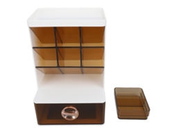 Organizador De Mesa Com Gaveta Para Pincéis De Maquiagem E Artigos De Escritório