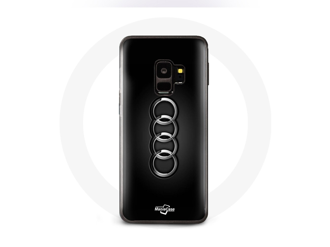 Capa para Samsung Galaxy S9 plus Audi logotipo preto tampa do cubo inferior