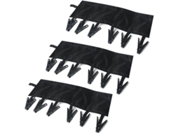 Linha de secar roupa portátil Nova Line Linjou, 6 ganchos, preto, 3 peças