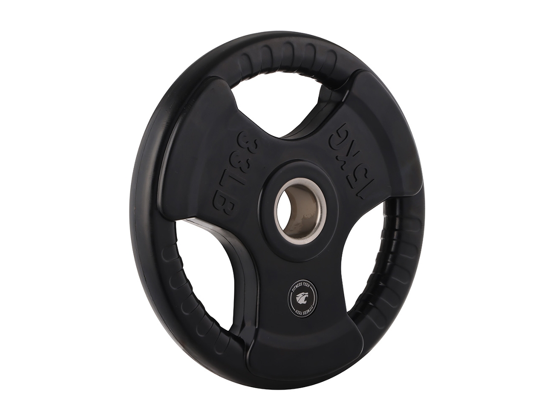 Conjunto de 2 Discos de Musculação 3 Alças 50 Mm FITNESS TECH 15 kg