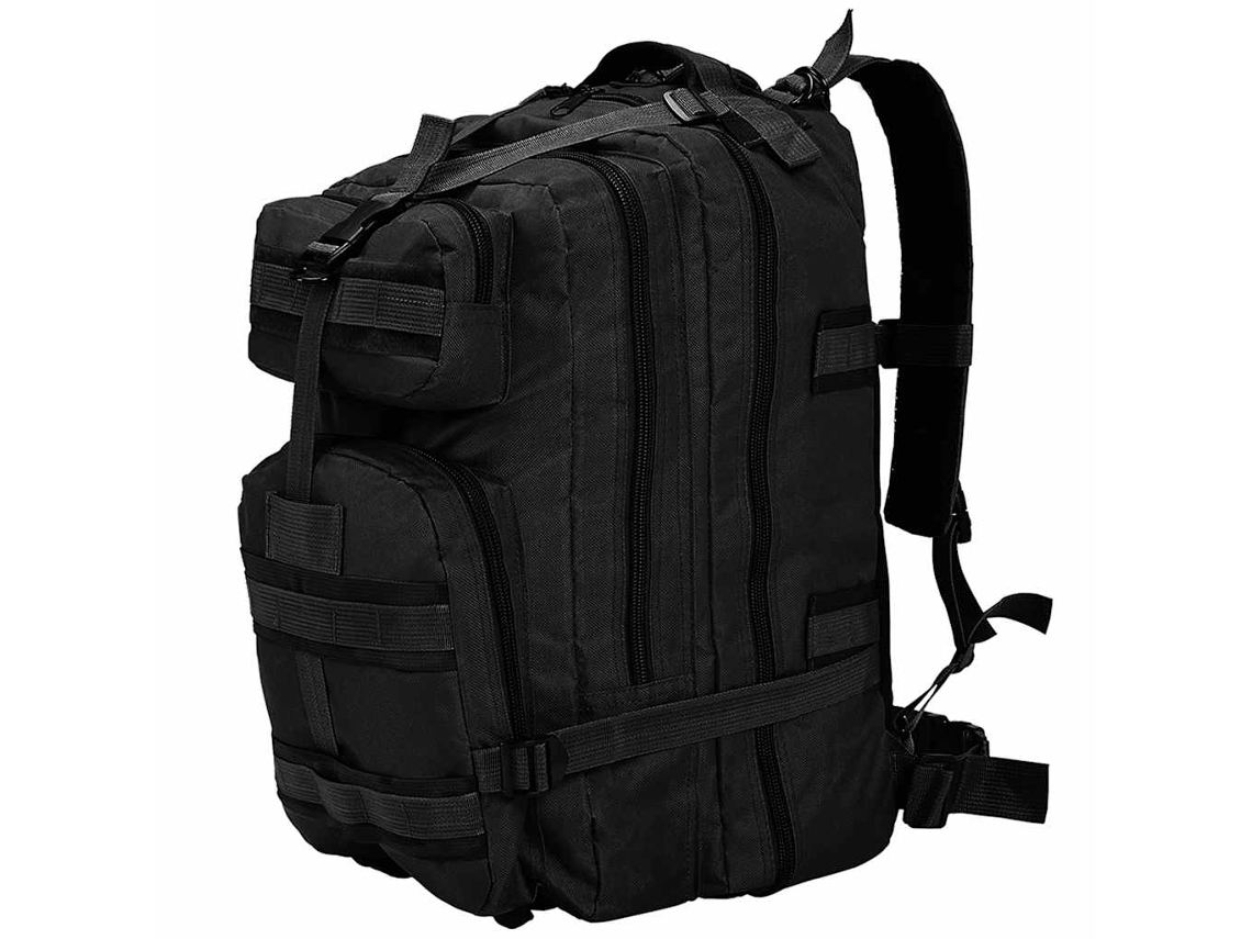 Vidaxl Mochila Estilo Exército 50 L Preto