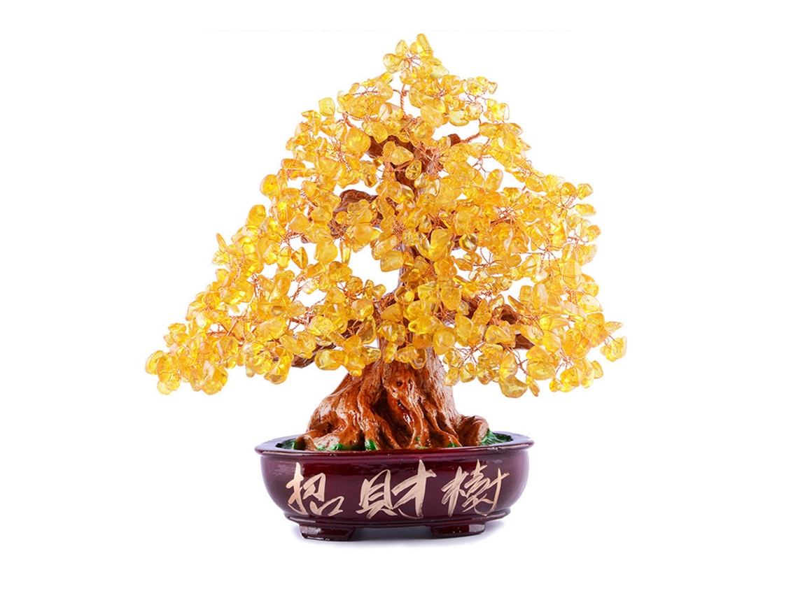 Ornament De àrvore De Dinheiro Decorar Ambiente Trazer Sorte