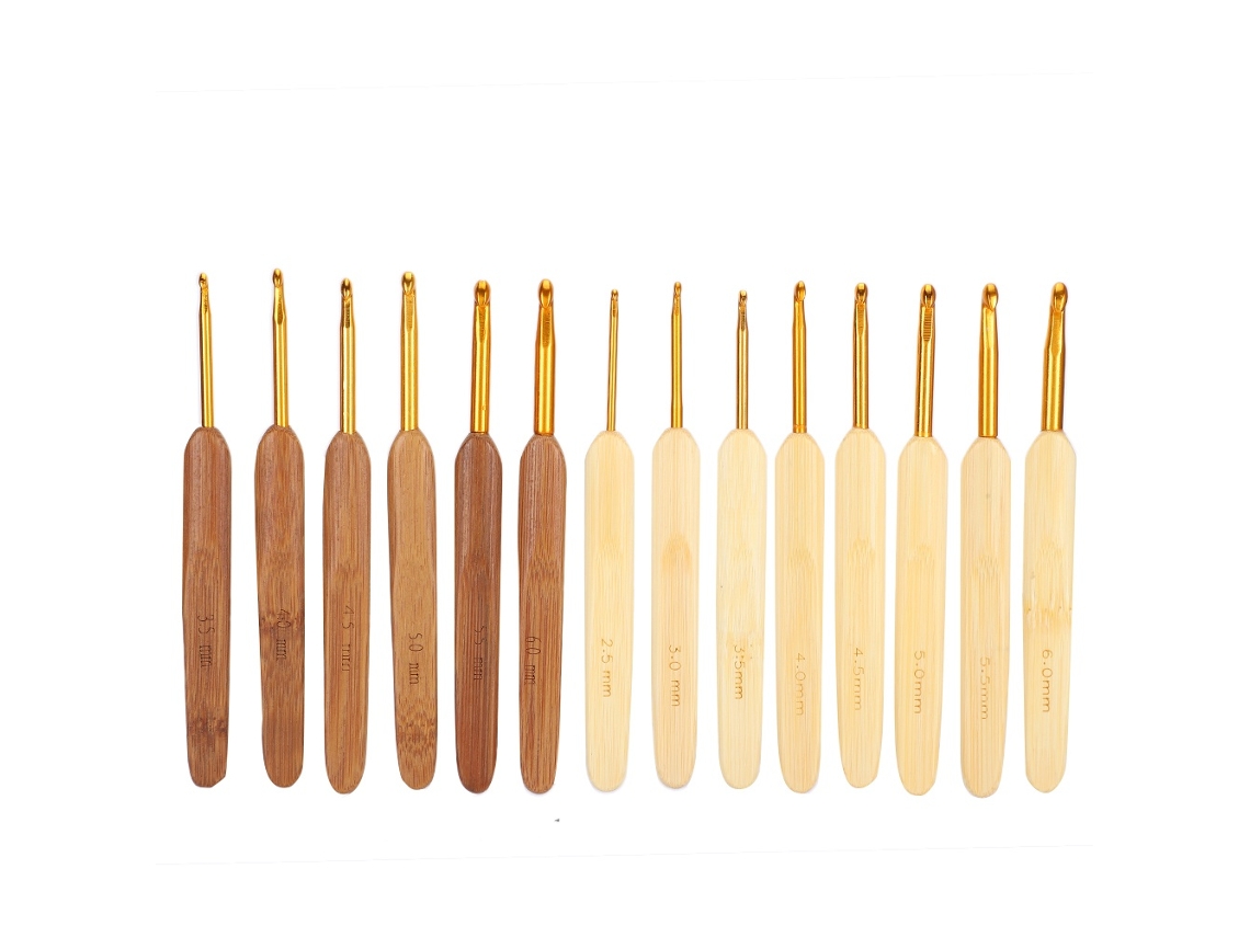 Conjunto De Agulhas De Croché Ergonómicas 14 Agulhas, 3,5 Mm, 0,138 Polegadas Com Cabos Confortáveis Para Artesanato Elysve