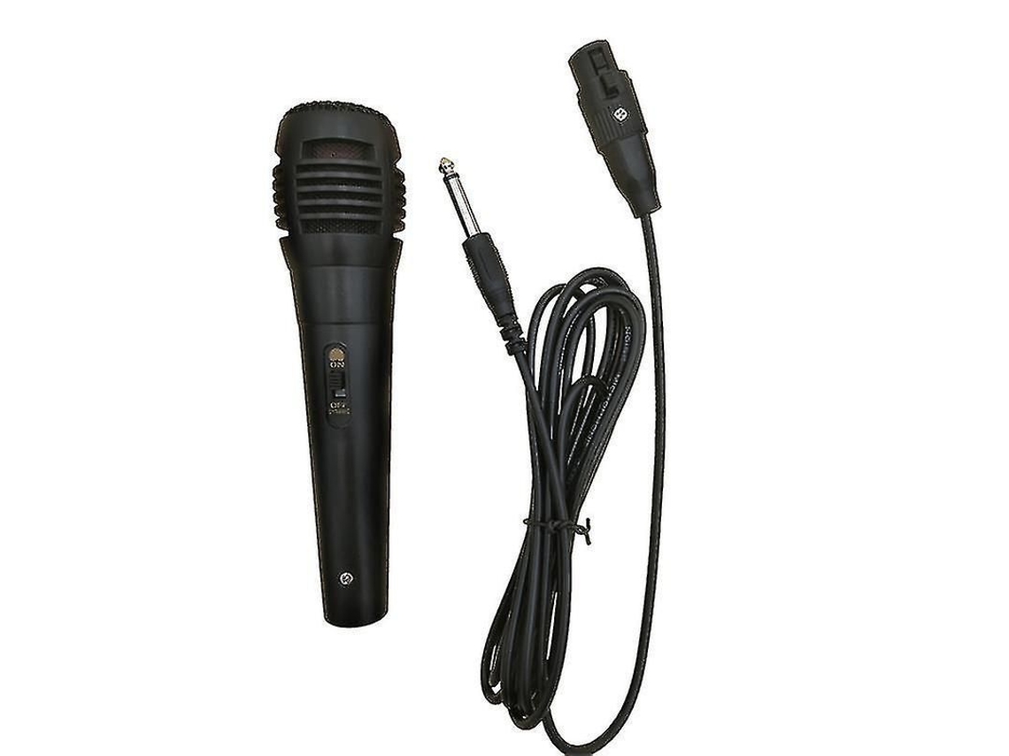 2026 microfone Fio Dinâmico Unidirecional Bluelans Preto para Cantar com Interruptor On/off