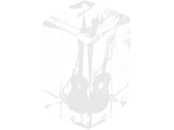 Estatueta Guitarra Cristal Branco Ornamento Estereoscópico 3d Decoração Criativa Elegante Mesa Casa Loja GOKOCO