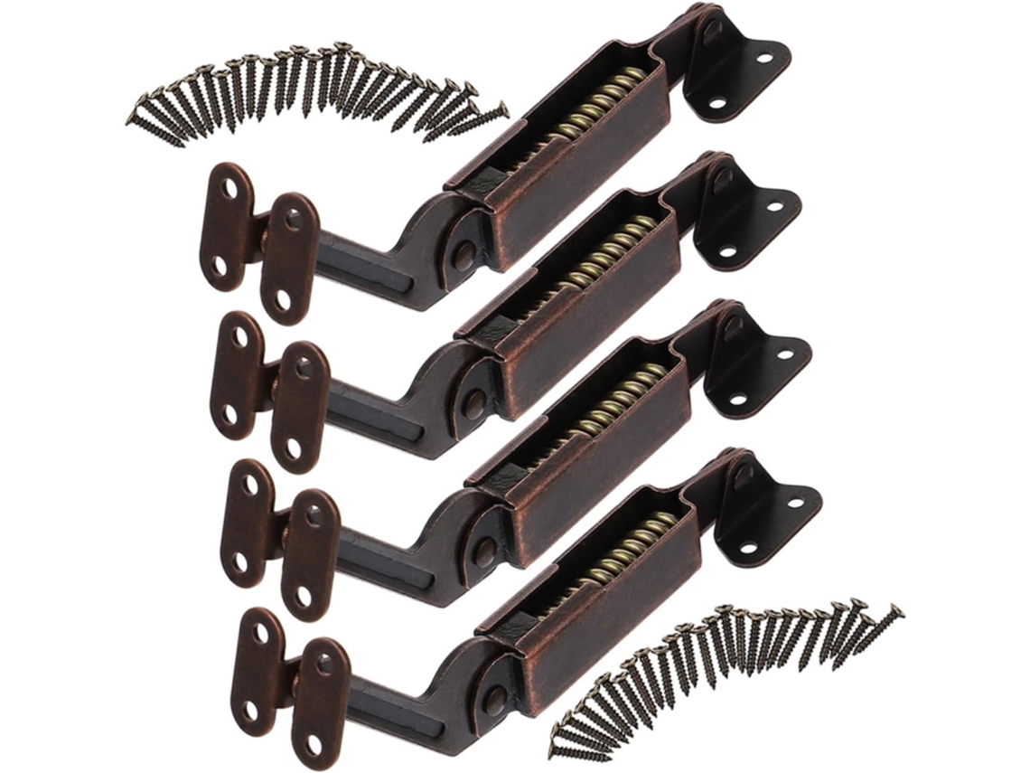 Conjunto De 4 Dobradiças Suporte Para Tampa Armários E Móveis, Ferro