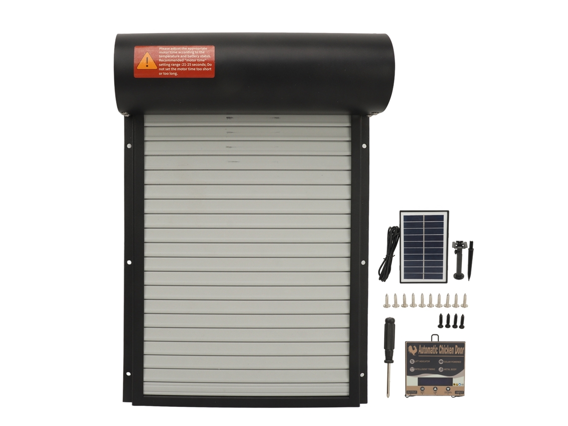 Porta Automática Solar para Galinheiro, Temporizador, Segurança de Ovos, Patos, Gansos LAXISCREED
