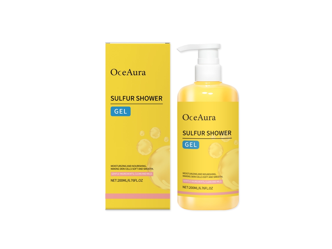 Gel de Banho LAXISCREED com Enxofre, Eficaz Contra Acne e Ácaros para Pele Saudável