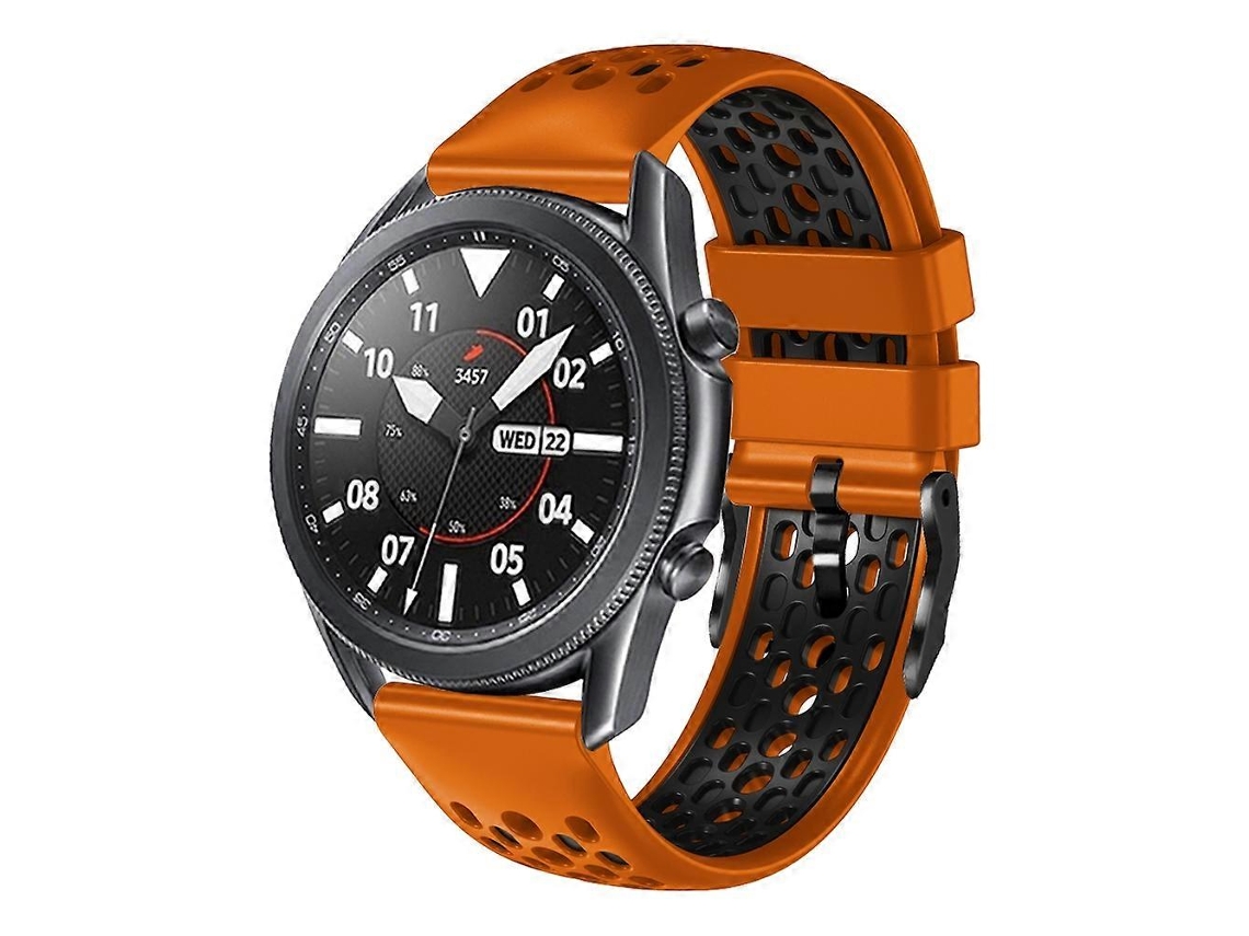 Pulseira De Silicone Respirável Bicolor Para Samsung Galaxy Watch3 (45 Mm E 22 Mm).