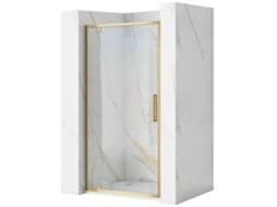 Porta De Chuveiro Rea Rapid Swing 1100 Brush Gold