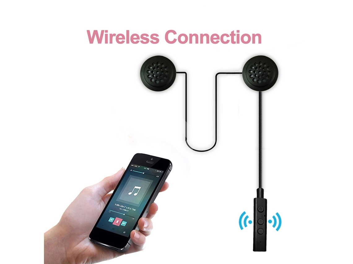 Fone de Ouvido Bluetooth Sem Fio para Moto Intercom Capacete com Microfone HD Mãos Livres | S/MARCA