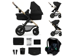 Carrinho de Bebé Multifuncional KINDERKRAFT 3 Em 1  Moov 2 Air (Preto)