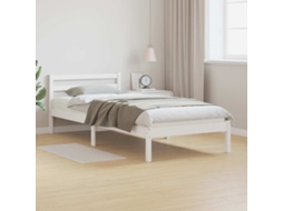 Vidaxl Estrutura Da Cama Com Cabeceira Branco 215,5 X 105,5 X 69,5 Cm