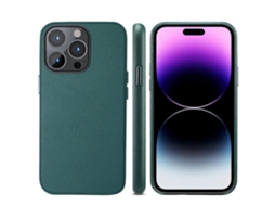 Capa Para Iphone 14 Pro Max Em Couro Pu E Tpu Com Proteção Anti-choque