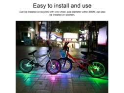 Luz De Aro De Bicicleta Led Hub Com 37 Modos De Luz Ip65 À Prova D'água Decoração Para Bicicleta E Scooter Para Riding Noturno