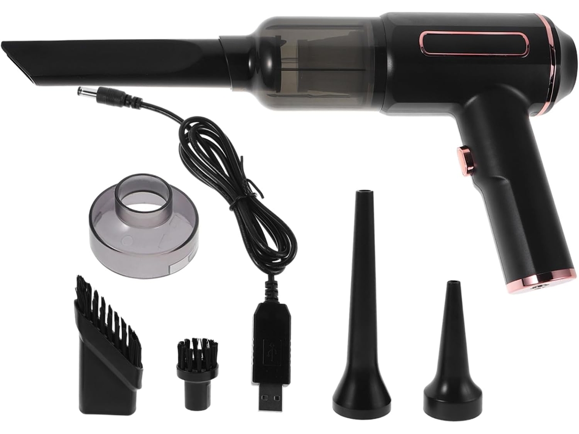 Aspirador De Pó Automotivo Sem Fio Zerodeko, Preto, Potente, Pacote Com 1 Unidade