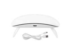 Secador De Uñas Mini 6w Uv Led Com Forma De Rato Usb Plegável Para Curar Gel Arte De Uñas Branco