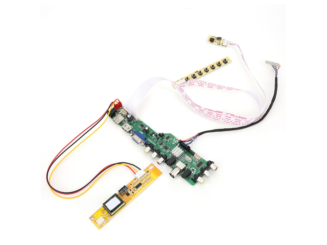 Kit Placa Driver Controlador Tv Lcd Led Universal