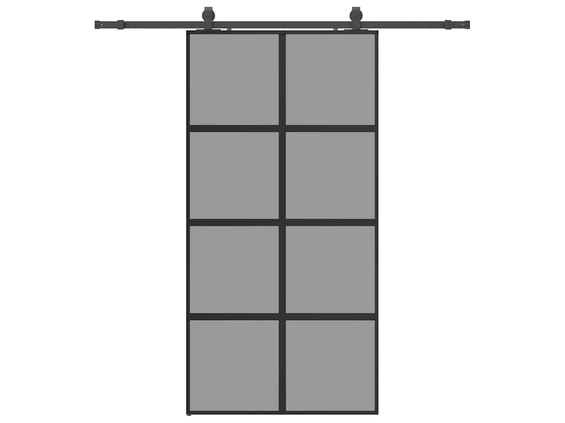 Sliding Door, Sliding Doors Vidaxl Preto Vidro (102.5 X 205 Cm (200 Cm Sliding Rail))
