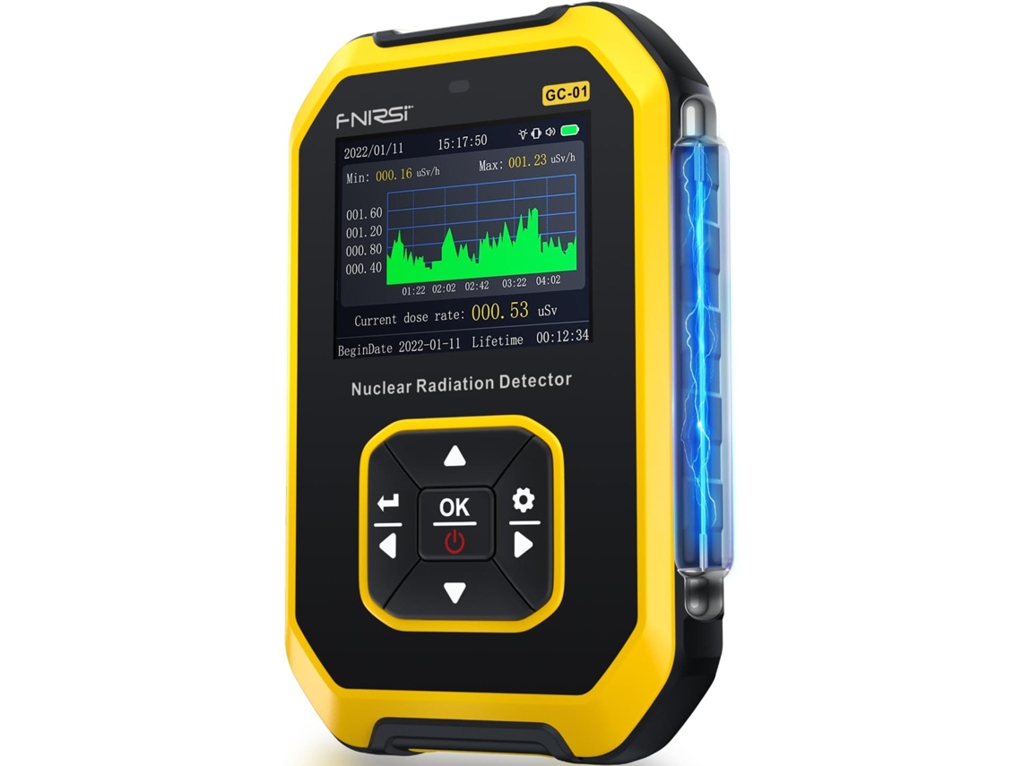 Detector De Radiação Nuclear Geiger Com Display Lcd, Recarregável E Portátil Zeuxo