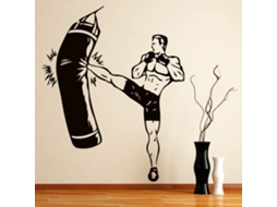 Adesivos de parede esportivos para academia de luta livre, adesivos de parede grandes em vinil para decoração de quarto masculino, sala de estar e casa, 42x51 cm.