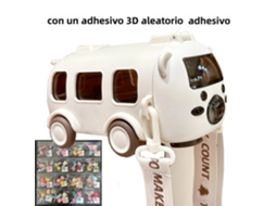 (branca) Garrafa De Água De 0,5l Com Copo E Canudo, Estilo Brinquedo, Feita De Plástico Ecológico Livre De Bpa.