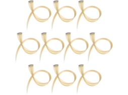 Apliques de Cabelo Com Presilhas, Cor Bege Seda, 10 Peças, Fixação Confortável.