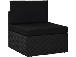 Middle Sofa, Middle Sofas Vidaxl Preto Rattan / Vime (n/a)